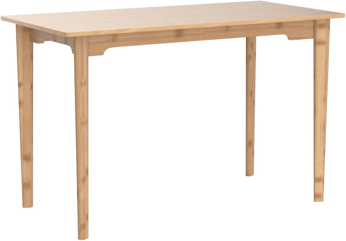 47" Bamboo Writing Desk Multipurpose Table, Modern Simple Computer Desk Dining Table for Bedroom, Living Room, Home and Office, Kitchen