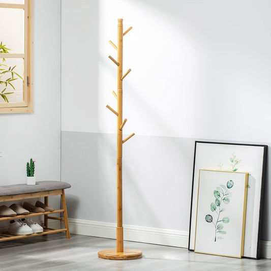 Bamboo Floor Standing Coat Rack