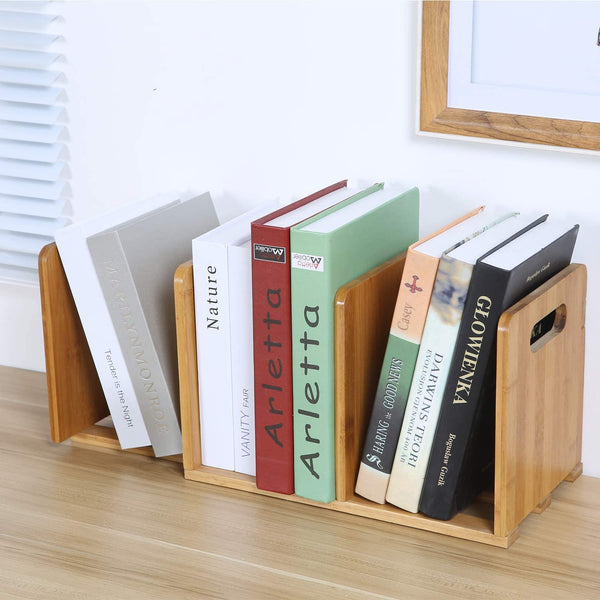 Extensible Bamboo Desktop Book Rack (3 Styles)