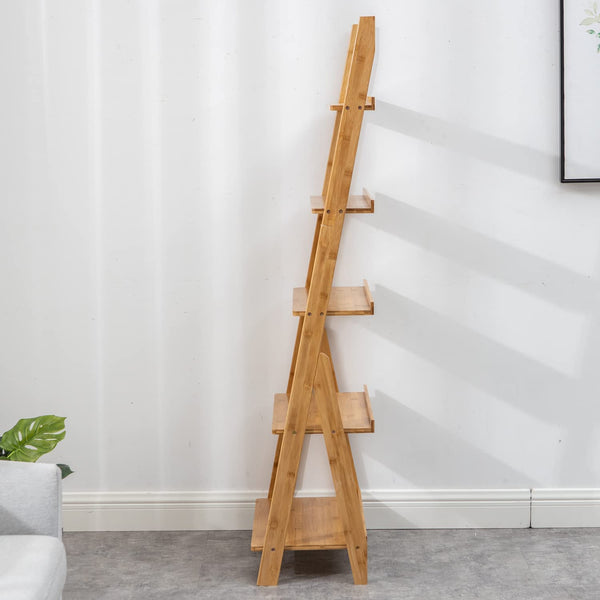 Trapezoid Bookshelf / Flower Stand (2 sizes, Walnut or Wood Color)