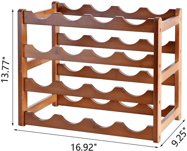 Countertop Multi-Tier Bamboo Wine Rack (3 sizes)
