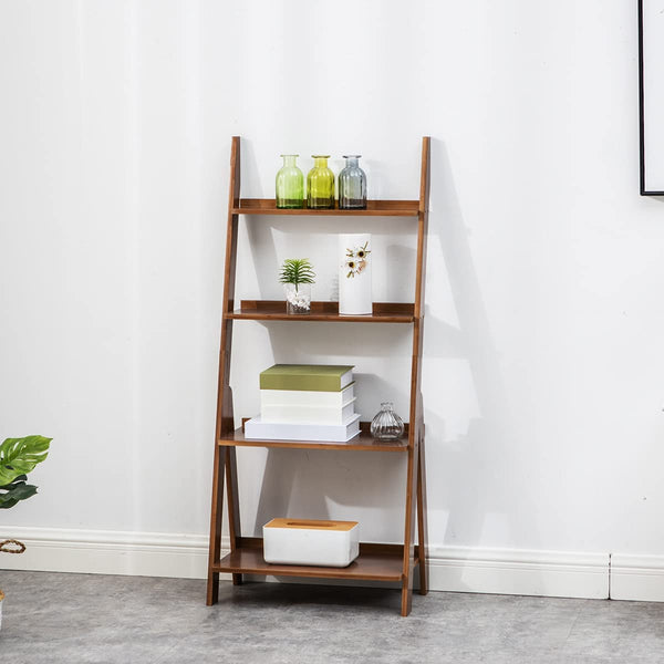 Trapezoid Bookshelf / Flower Stand (2 sizes, Walnut or Wood Color)
